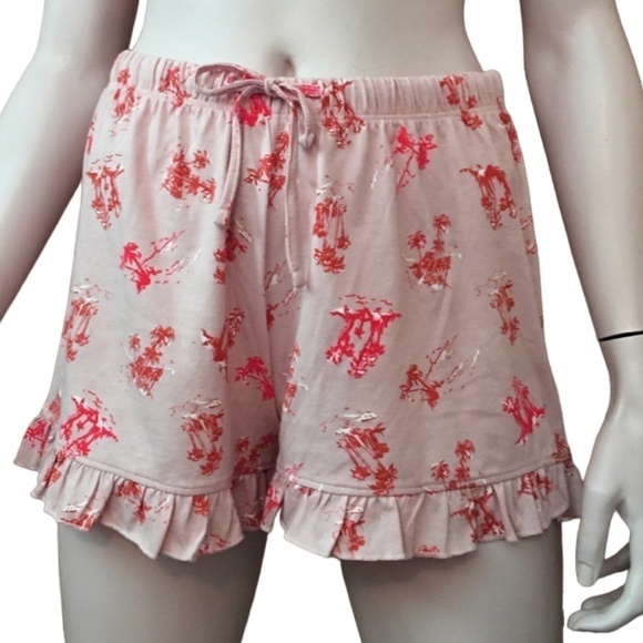 Abound Ruffle Drawstring Shorts Versatile Lounge, Leisure Casual, Sleep - Picture 9 of 13